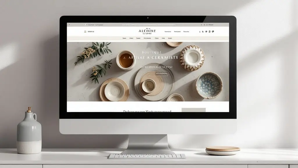 Boutique en ligne artisanale d'une artisane céramiste et de ses pièces